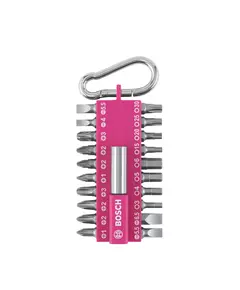 Набор насадок Bosch для завинчивания с карабином (розовый), 21 шт, фото  | SNABZHENIE.com.ua