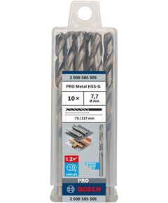 Сверла по металлу Bosch HSS-G, DIN 338, 7x75 мм, 10 шт, фото  | SNABZHENIE.com.ua