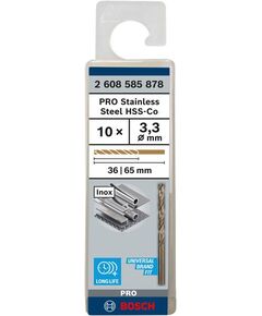Сверло по металу Bosch HSS-Co, DIN 338, 3.3x36 мм, 10 шт, фото  | SNABZHENIE.com.ua