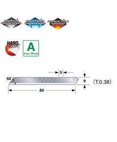 Сегментные лезвия 9мм TAJIMA Endura-Blade LB30S, 10 шт., фото  | SNABZHENIE.com.ua