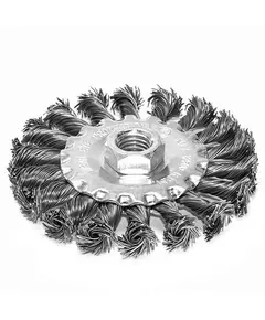 Щітка дискова S&R 100х22,2 мм, плетений дріт, фото  | SNABZHENIE.com.ua