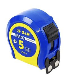 Рулетка S&R Exact 5 м x 25 мм, фото  | SNABZHENIE.com.ua