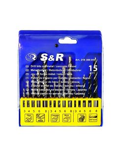 Набор сверл S&R 15 шт., фото  | SNABZHENIE.com.ua