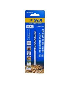 Сверло по дереву S&R Meister 4,5x75 мм спиральное, фото  | SNABZHENIE.com.ua