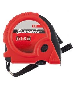 Рулетка Rubber 7,5 м х 25 мм з гумовим корпусом Matrix, фото  | SNABZHENIE.com.ua