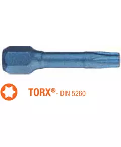Насадка викруткова ударна USH Blue Shock: TORX T10 x 30 мм. Уп. 5 штук., фото  | SNABZHENIE.com.ua
