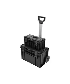 Ящик для инструментов 2 секции YATO на 2-х колесах, 855х425х645 мм, из пластика, выдвижная ручка, фото  | SNABZHENIE.com.ua