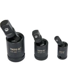 Карданы ударные YATO 1/2, 3/8, 1/4, 3 шт. в наборе, фото  | SNABZHENIE.com.ua