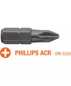 Насадка викруткова USH Industry : Phillips ACR PH2 x 25 мм (з зубцями) Уп. 5 шт., фото  | SNABZHENIE.com.ua