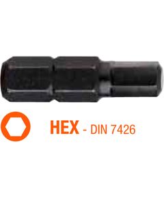 Насадка HEX 5x25 мм, 10 шт., фото  | SNABZHENIE.com.ua