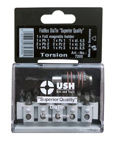 Набор насадок отверточных USH SUPERIOR: 13 элементов, алмаз, магнитный держатель, фото  | SNABZHENIE.com.ua