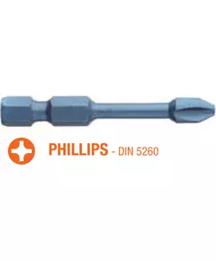 Насадка викруткова ударна USH Blue Shock : Phillips PH2 x 50 мм Torsion подовжена, Уп. 5 шт., фото  | SNABZHENIE.com.ua