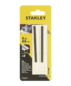 Набор ножей STANLEY TCT для рубанка Ø5,5x82x1,1мм, 2 шт., фото  | SNABZHENIE.com.ua
