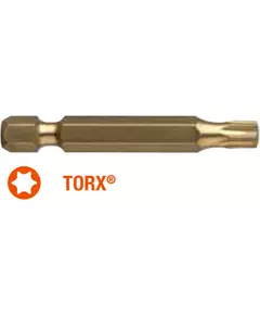 Насадка викруткова USH ISOTIN : TORX T25 x 50 мм Torsion. титанова подовжена, Уп. 10 шт., фото  | SNABZHENIE.com.ua
