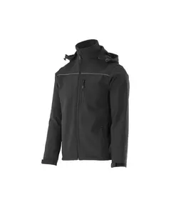 Куртка рабочая SOFTSHELL с прикреплённым капюшоном YATO разм XXL, черная, 3 кармана, 96% полиэст и 4% спанде, фото  | SNABZHENIE.com.ua