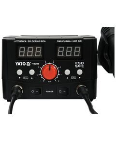 Паяльна станція YATO 75Вт, жало 900М, фен 750Вт, t &deg; 200-480 &deg;C, фото  | SNABZHENIE.com.ua