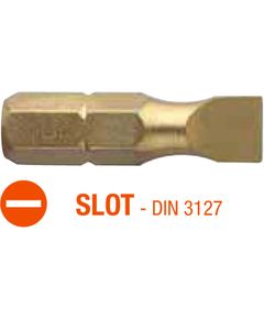Насадка викруткова USH ISOTIN SL5.5х0.8 мм Torsion, 10 шт, титановий, фото  | SNABZHENIE.com.ua