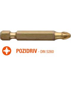 Насадка викруткова титансова ISOTIN PZ2 x 50 мм, 10 шт., фото  | SNABZHENIE.com.ua