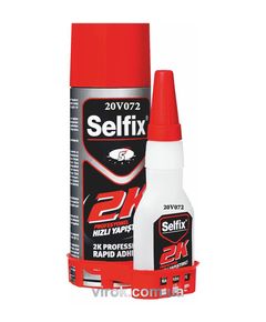 Клей 2-компонентный Selfix 2К, 50г + спрей-активатор 200мл, фото  | SNABZHENIE.com.ua