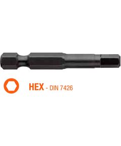 Насадка викруткова HEX 4x50 мм подовжена 5 шт. USH Industry UUSE0013044, фото  | SNABZHENIE.com.ua