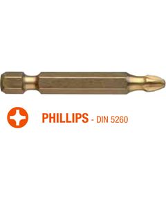 Насадка ISOTIN PH1 50 мм, титановая, удлиненная, 10 шт., фото  | SNABZHENIE.com.ua