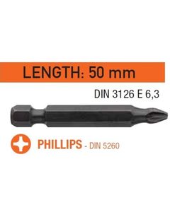 Насадка Phillips PH2 x 50 мм Torsion, 10 шт. в упаковке, фото  | SNABZHENIE.com.ua