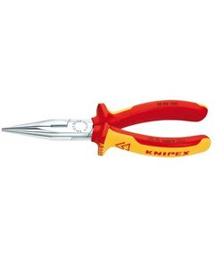 Плоскі круглогубці з ріжучими крайками KNIPEX 25 06 160, фото  | SNABZHENIE.com.ua