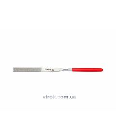 Надфиль алмазний YATO плоский, l= 160/50 мм, b= 4 мм [80/800], фото  | SNABZHENIE.com.ua