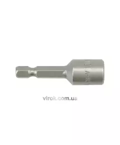 Насадка торцева магнітна 6-гранна YATO: HEX M10 x 48 мм, HEX Ø= 1/4&quot; [Блістер], фото  | SNABZHENIE.com.ua