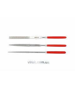 Надфиль алмазний YATO Набір 3пр. 3х140х50мм [40/400], фото  | SNABZHENIE.com.ua