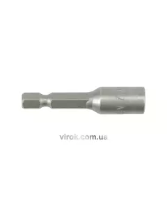 Насадка торцева магнітна 6-гранна YATO : HEX M7 x 48 мм, HEX Ø= 1/4&quot; [Блістер], фото  | SNABZHENIE.com.ua
