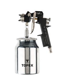 Пистолет-распылитель TOPEX 1.0 л, сопло 1.5 мм, нижний бачок 75M206, фото  | SNABZHENIE.com.ua