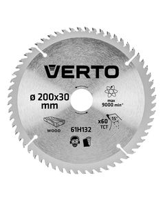 Відрізний диск VERTO 200x30 мм, 60 зубів, модель 61H132, фото  | SNABZHENIE.com.ua