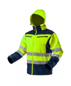 Куртка робоча сигнальна softshell з капюшоном, жовта, розмір L NEO (81-700-L), фото  | SNABZHENIE.com.ua