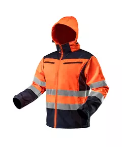 Куртка рабочая сигнальная softshell с капюшоном, оранжевая, размер L NEO (81-701-L), фото  | SNABZHENIE.com.ua