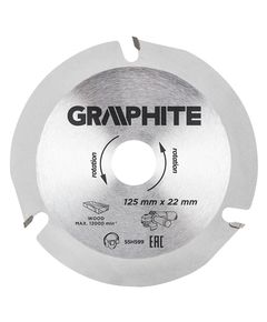 Відрізний диск 125x22.2x2.8 мм, 3 зуба GRAPHITE 55H599, фото  | SNABZHENIE.com.ua