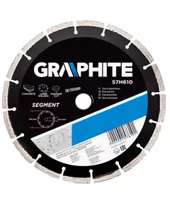 Диск алмазный, сегментный, 230х  22,2  мм, лазерная сварка сегментов GRAPHITE (57H610), фото  | SNABZHENIE.com.ua