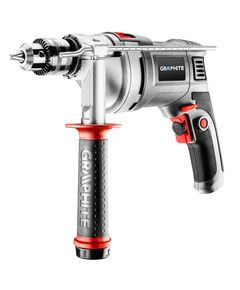 Дрель ударная 850 Вт, 2 скорости, патрон 13 мм, 10 сверл, кейс GRAPHITE, фото  | SNABZHENIE.com.ua