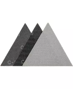 Сітка абразивна, трикутна, на липучці по штукатурці до шліфувальної машини YATO: G120, l= 280 мм, 3 шт, фото  | SNABZHENIE.com.ua