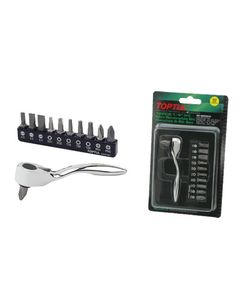Набір біт 1/4 з трещоткою 12 шт. TOPTUL GAAR1201, фото  | SNABZHENIE.com.ua