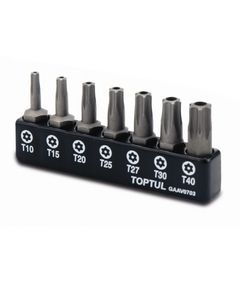 Набор бит Torx T10-T40 с отверстием TOPTUL GAAV0703, 7 шт., фото  | SNABZHENIE.com.ua
