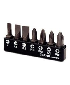 Набор бит TOPTUL GAAV0704: SL, PH, PZ, 8 шт, разные размеры, фото  | SNABZHENIE.com.ua