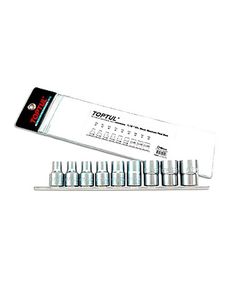 Набір головок TORX 1/2 E10-E24, 9 шт., TOPTUL, фото  | SNABZHENIE.com.ua