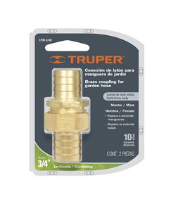 Соединитель для шланга 5/8 латунный TRUPER CFM-5/8B, фото  | SNABZHENIE.com.ua