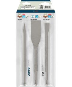 Набор зубил BOSCH SDS-plus 250 мм, 3 шт, фото  | SNABZHENIE.com.ua