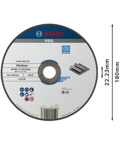 Круг отрезной 180x3,0 мм по металлу Expert for Metal BOSCH 2608600321, фото  | SNABZHENIE.com.ua