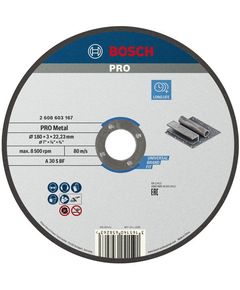 Відрізний круг 180x3,0x22,23 мм по металу BOSCH Standard for Metal, фото  | SNABZHENIE.com.ua