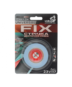 Двусторонняя спененная лента Universal Fix 12 мм x 2 м - 23V117, фото  | SNABZHENIE.com.ua