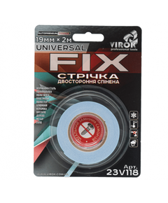 Двусторонняя пенопластовая лента Universal Fix 19 мм х 2 м, 23V118, фото  | SNABZHENIE.com.ua