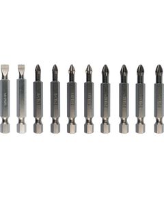 Набор бит плоских и крестовых YATO 1/4 50 мм, 10 шт., фото  | SNABZHENIE.com.ua